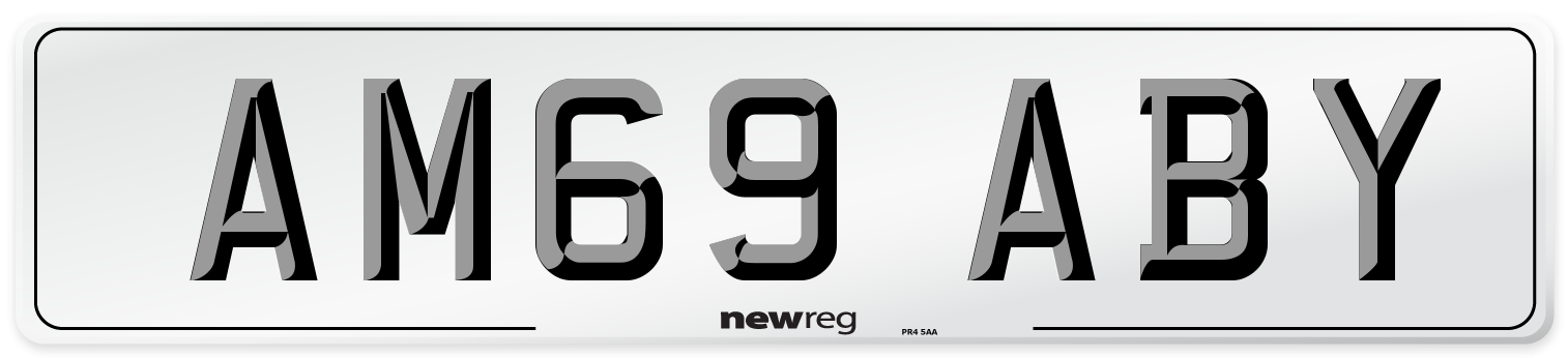 AM69 ABY Number Plate from New Reg